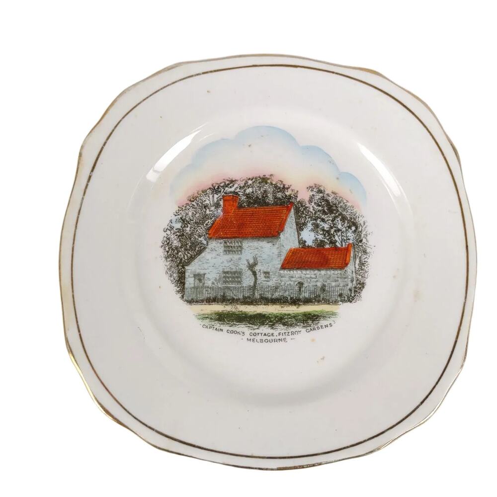 Captain Cook's Cottage Melbourne Australia Royal Stafford England Souvenir Plate